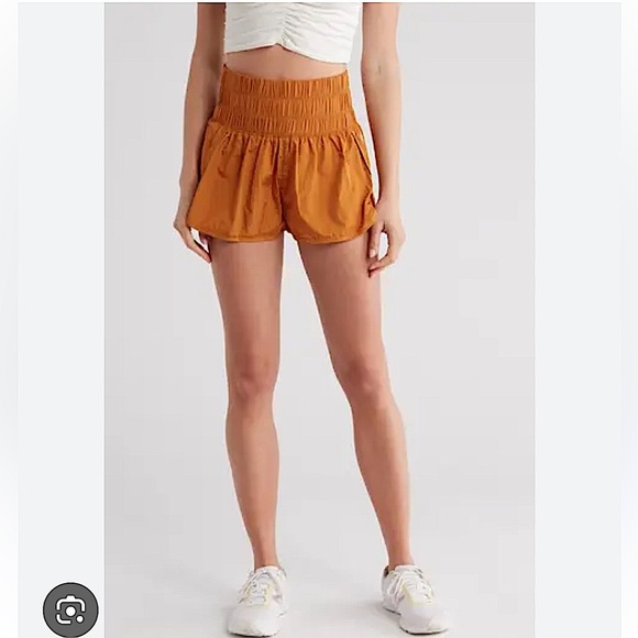 Free People The Way Home Shorts Burnt Orange Activewear Running Size Small - Picture 12 of 12